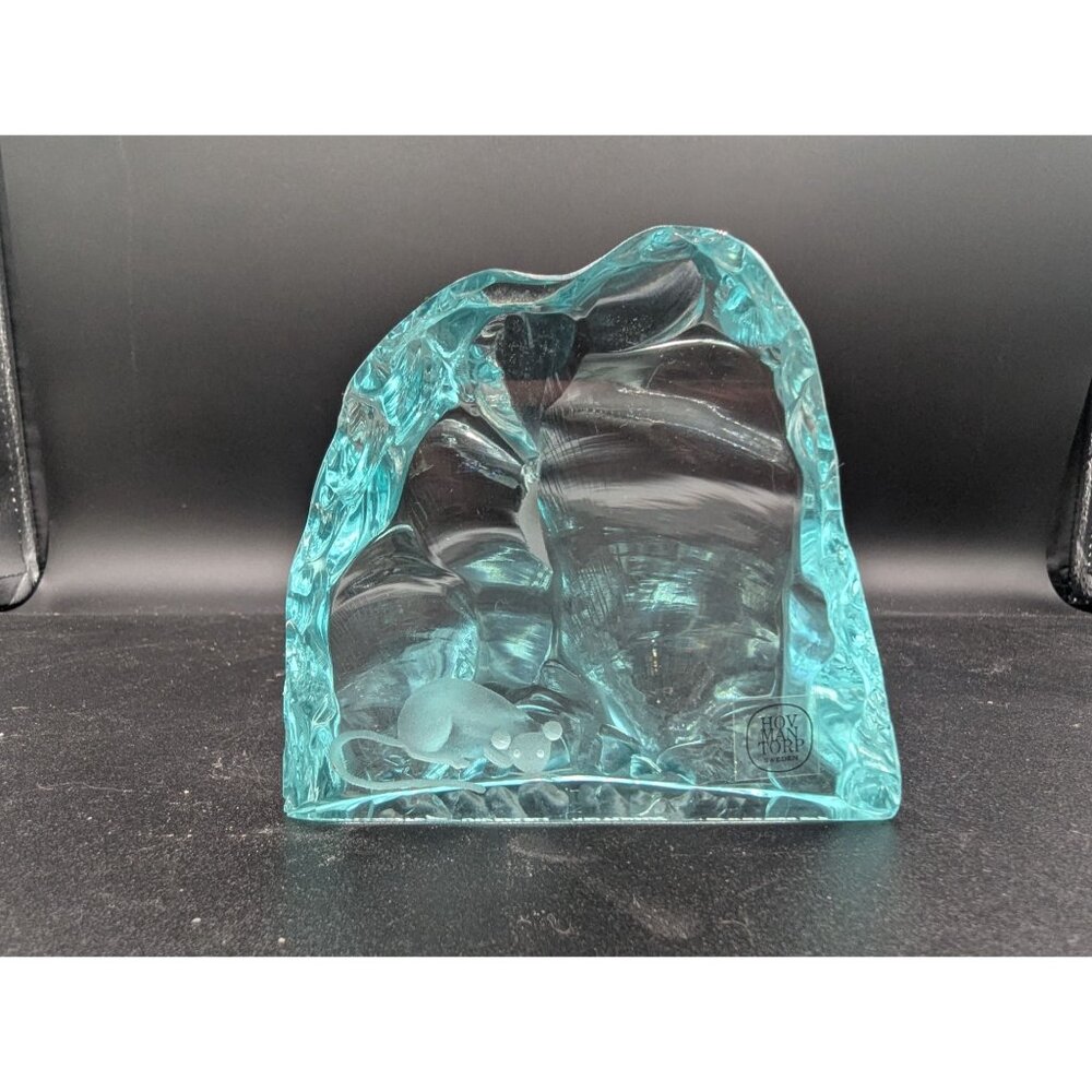 Vtg Hovmantrop Signed R. Strand Bornesson Iceberg Glacier Block Etched Mouse Scu - Picture 15 of 16